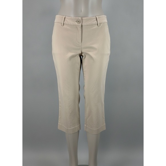 New York & Company Pants - New York & Company Stretch Khaki Tan Straight Leg Trousers Womens Size 8